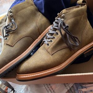 Taylor Stitch Golden Brown Waxed Suede Trench Boot